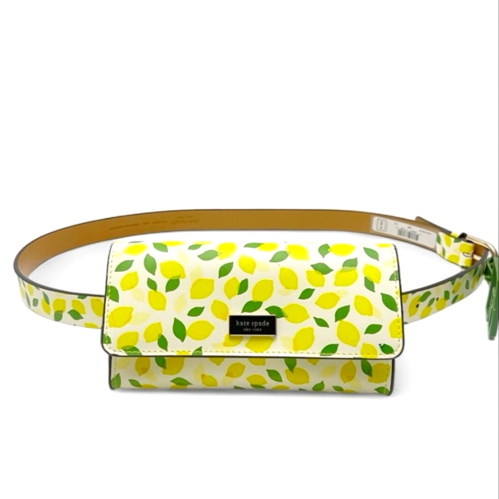 Kate Spade NWT Leather lemon print belt bag  🍋